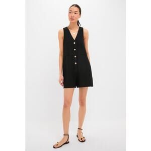 Tuckernuck Pomander Place NWOT Black Textured Myla Mini Romper Size Medium